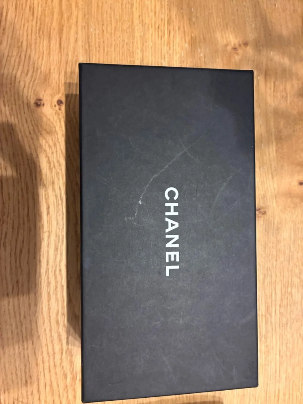 CHANEL Black Acetate Rectangular Glasses with Silver CC Accent